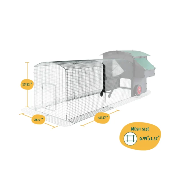 Nestera Chicken Coop Run Extension (3.5ft) - Fits Large Raised Coop - Image 2