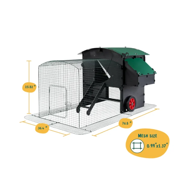 Nestera Chicken Coop Run (6.5ft) - Fits Large Raised Coop - Image 2