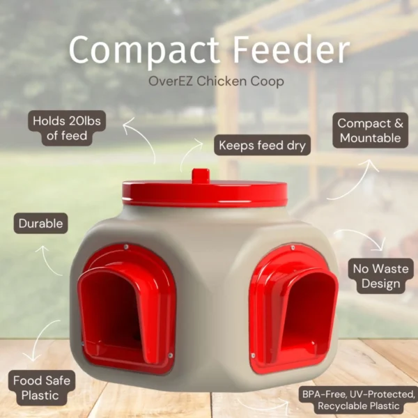 OverEZ Compact Chicken Feeder - 20 lb - Image 2